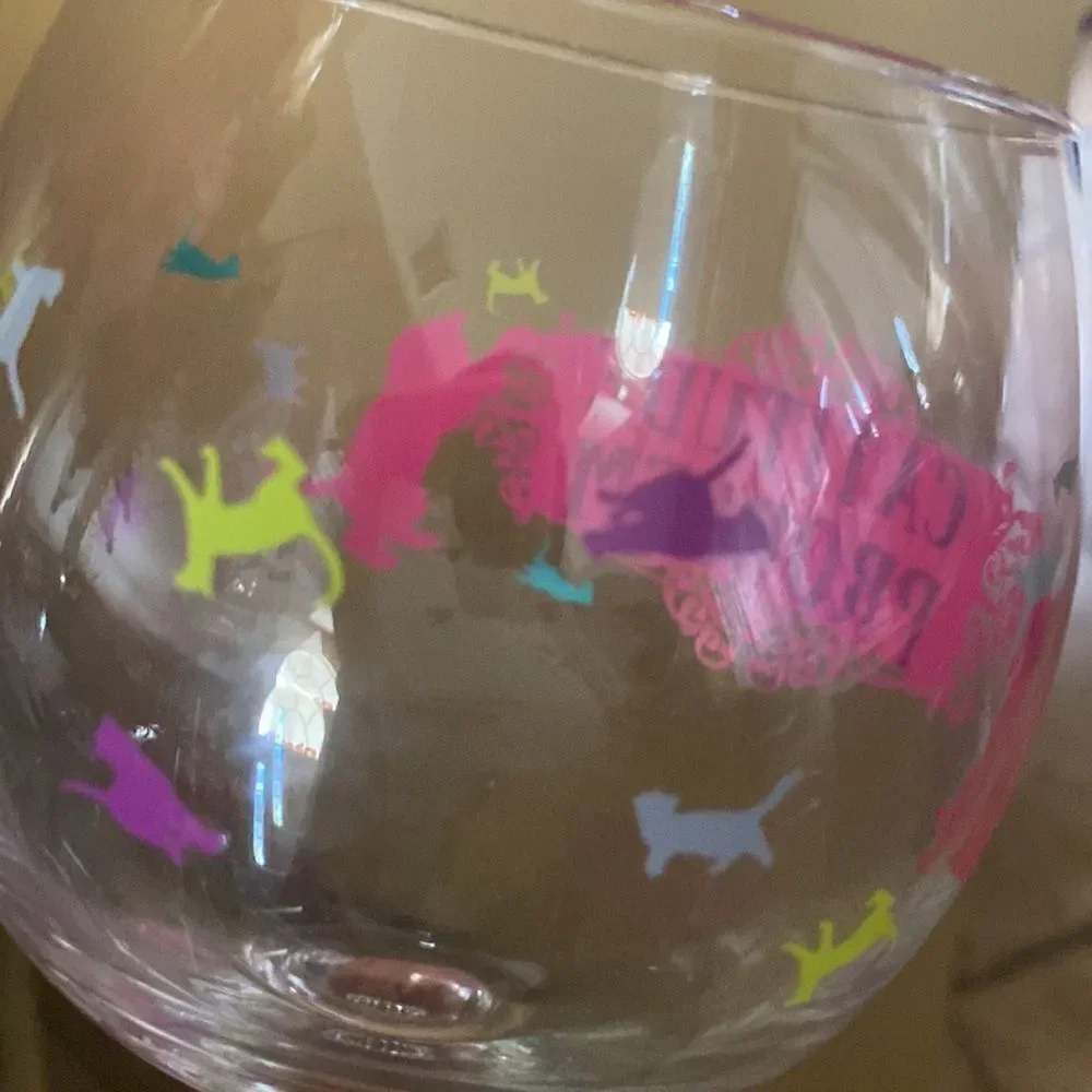 CATITUDE PROBLEM WINE GLASS‎